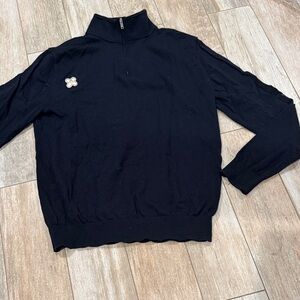 Reiss Men's Black Zip-Up Sweater